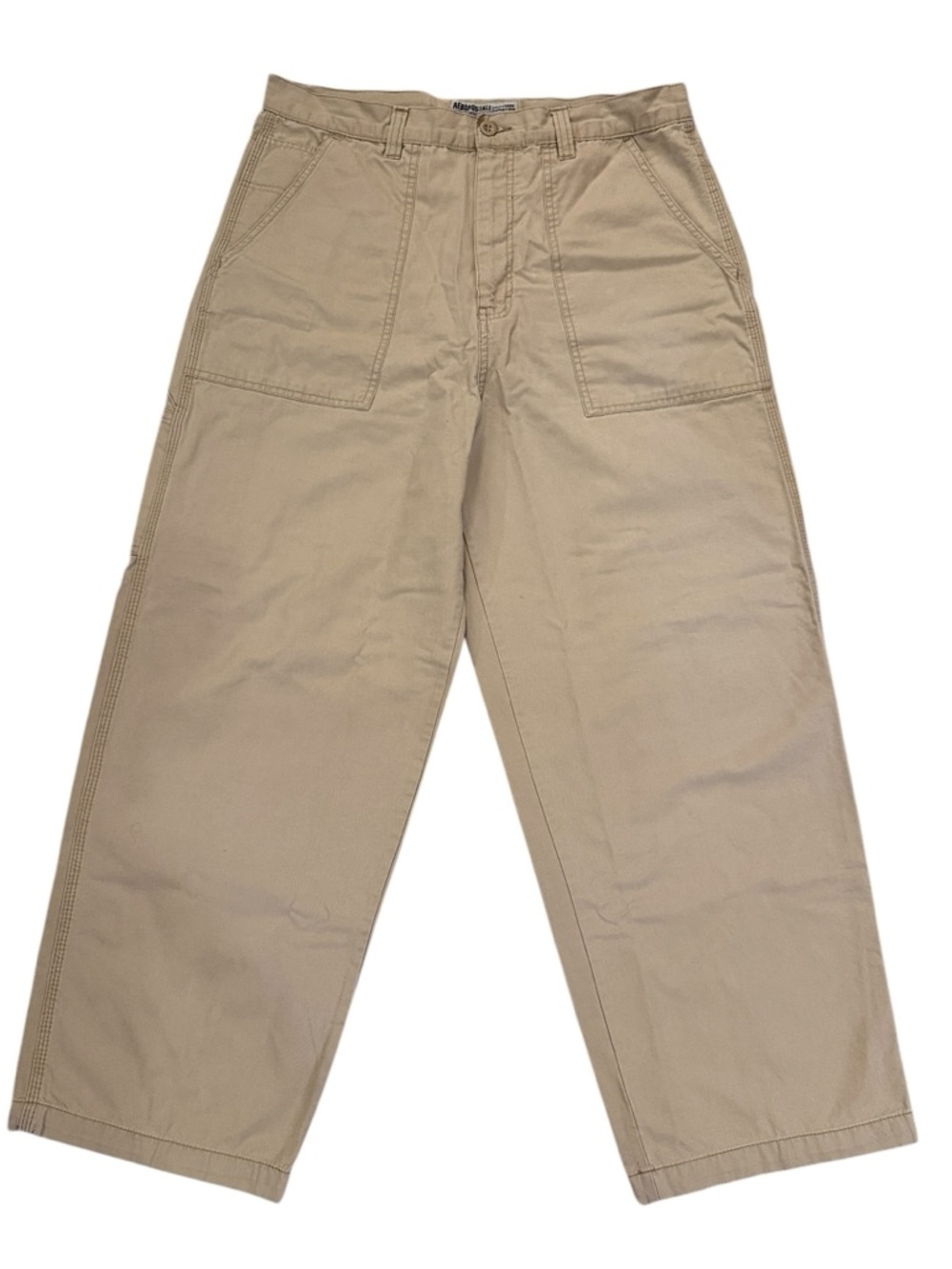 Aeropostale A87 Carpenter Pants Tan Khaki 36x30 Fits 34x29 100% Cotton Wide Leg